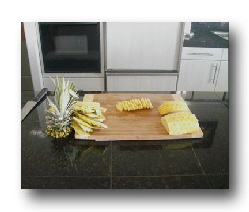 Fresh Pineapples prepared by Chef Dan
